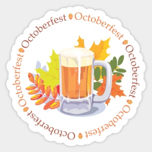 Oktoberfest in the Round Sticker